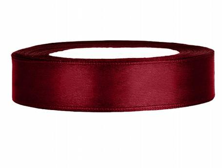 Stuha saténová 12 mm x 25 m burgundy - Obrázok č. 1