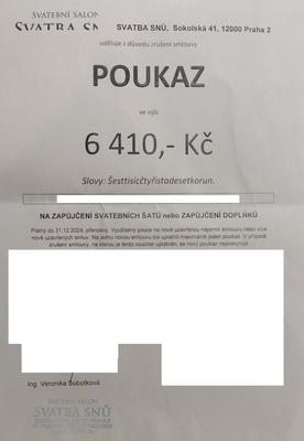 Poukaz do svatebního salonu Svatba snů - Obrázok č. 1